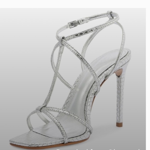 NWT - Silver Sandals by Schutz size US6 - Picture 3 of 3